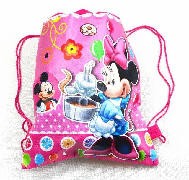 1 Pic children schoolbags Princess Drawstring Bags Cartoon For Girls & Boys multipurpose school backpack Christmas gifts 1K