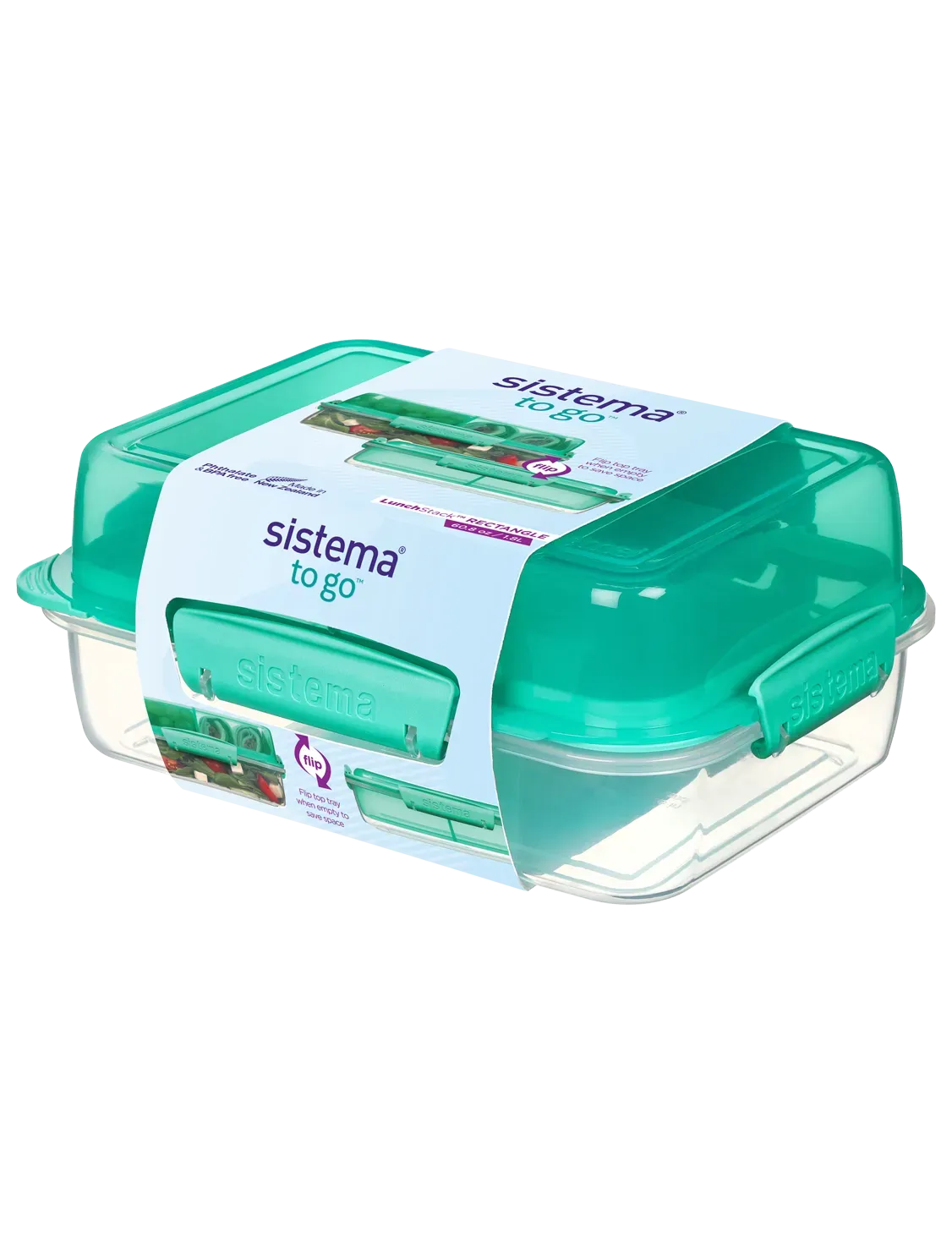 1.8L Lunch Stack Rectangle TO GO™ - Teal