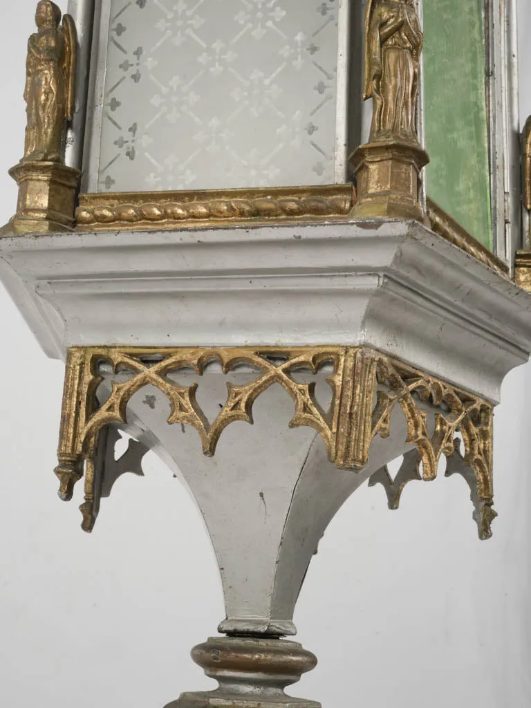 19th-Century Gothic Revival Candlestick Lantern in the Style of Viollet-le-Duc 46¾"