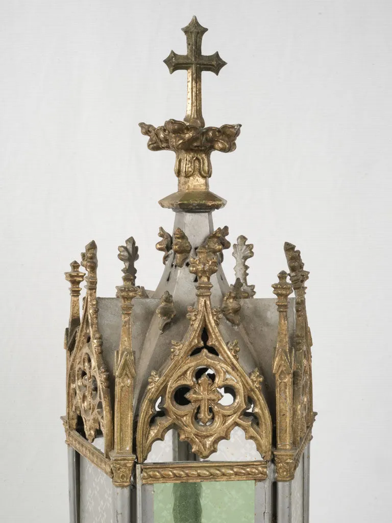 19th-Century Gothic Revival Candlestick Lantern in the Style of Viollet-le-Duc 46¾"