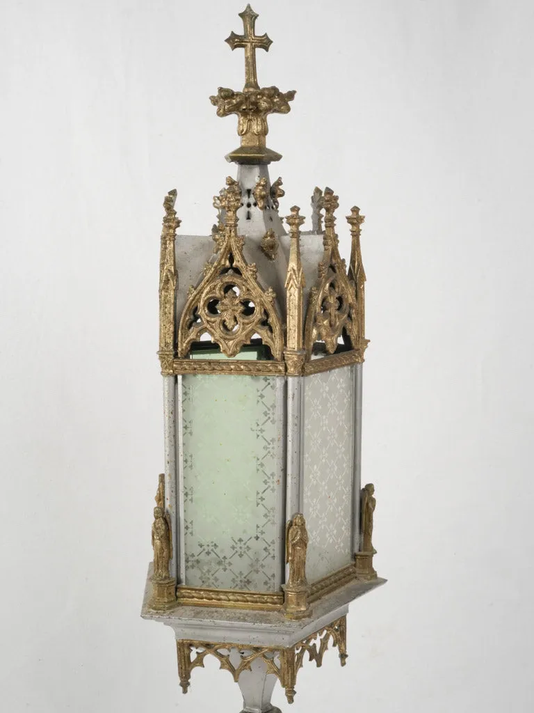 19th-Century Gothic Revival Candlestick Lantern in the Style of Viollet-le-Duc 46¾"