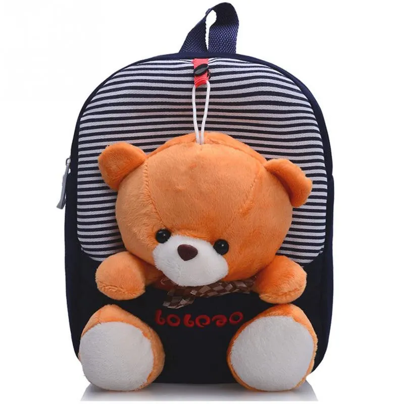 2017 Children school bags backpack kindergarten girls boys kid backpack cute cartoon toys bear ribbons bow mochila escolar