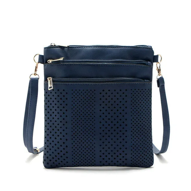 2017 Fashion Small Bag Women Messenger Bags Soft PU Leather Hollow Out Crossbody Bag For Women Clutches Bolsas Femininas Bolsa