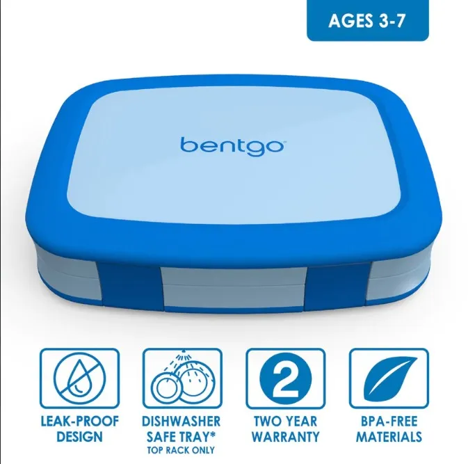 4 x Bentgo Kids Lunch Box Container Storage Blue