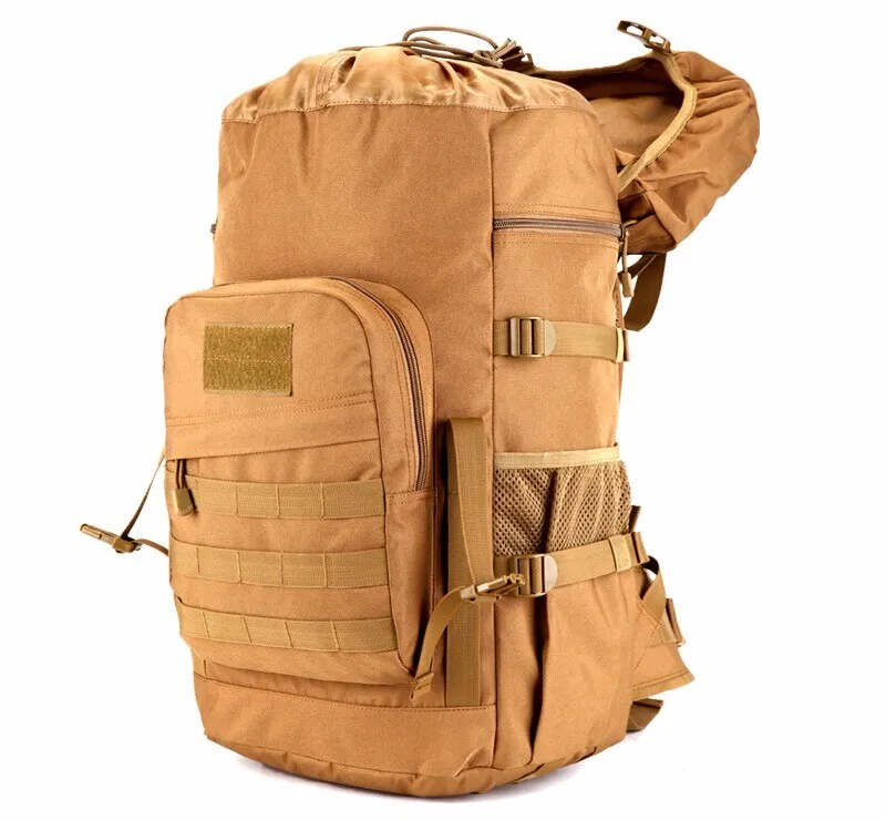 50L Molle/PALS Top Loaded Hiking Rucksack with Raincover