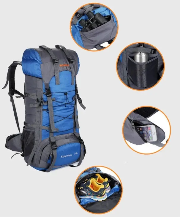 70L Waterproof Durable Oxford Nylon Camping & Climbing Rucksack