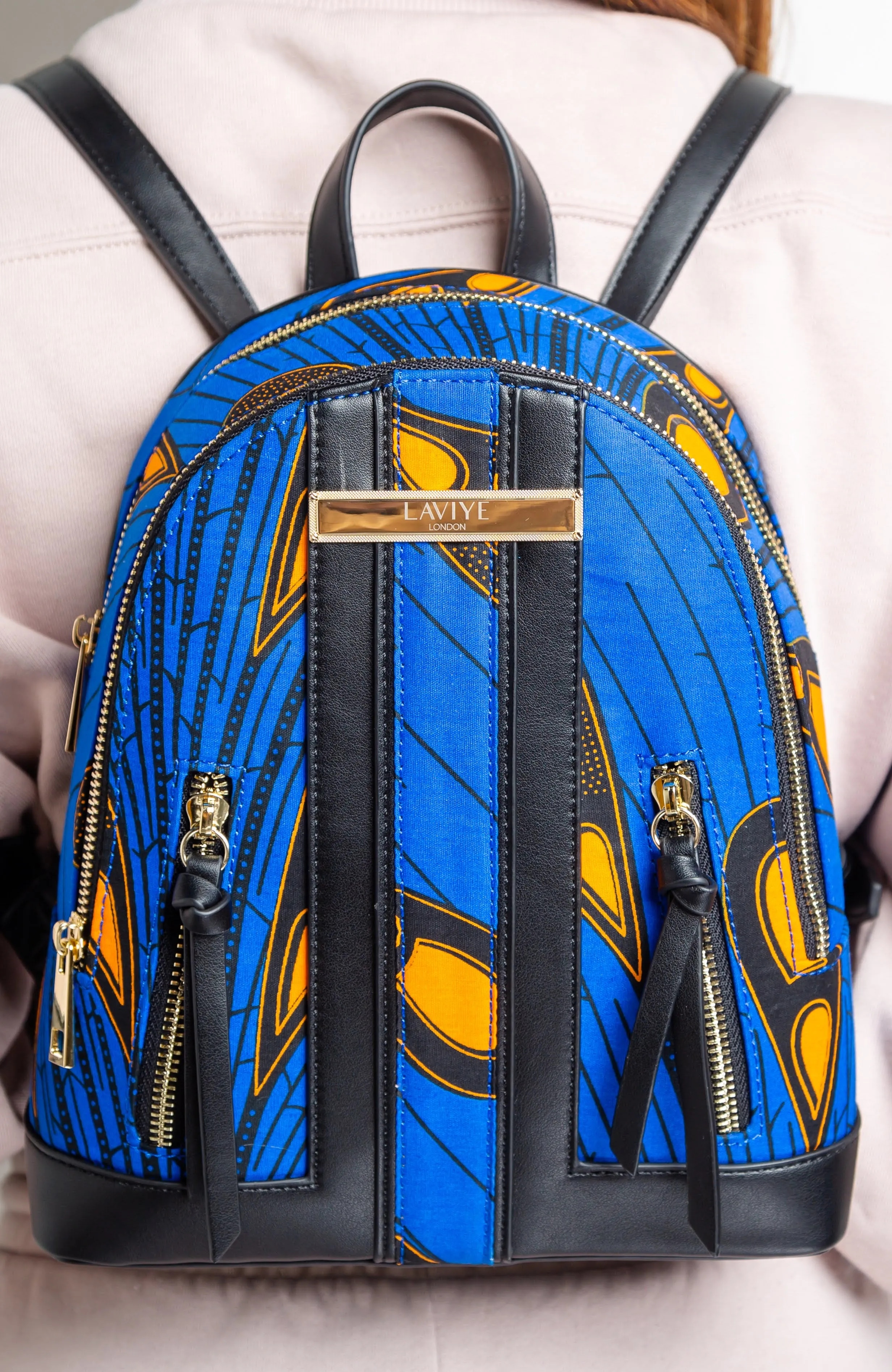 African Print Backpack - Ankara Fashion Women Casual Backpack - ELLA