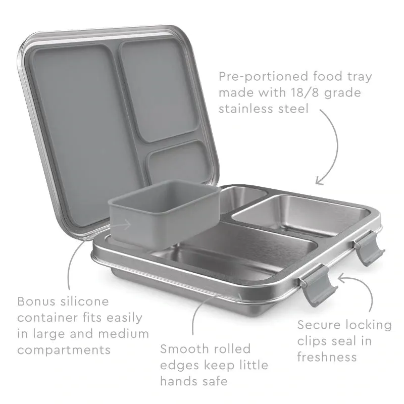 Bentgo Kids Stainless Steel Leakproof Lunch Box - Silver