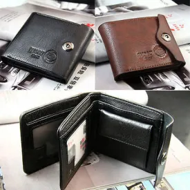 Bifold Wallet Men's Leather Brown Credit ID Card Holder Slim Purse Gift