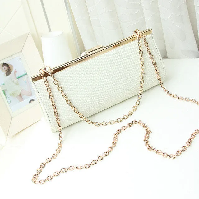 Black White Fashion Women Designer Chain Crossbody Bag Ladies Shoulder Bag Clutch Bag Bolsa Franja Girl Luxury Party Evening Bag