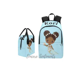 Blue Mermaid Backpack and Lunch Bag Set