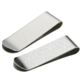 Brand Design Card ID Case Money Clip Metal Stainless Case Men Stripe Print Money Clips Brass Money Clips Steel older Card ID