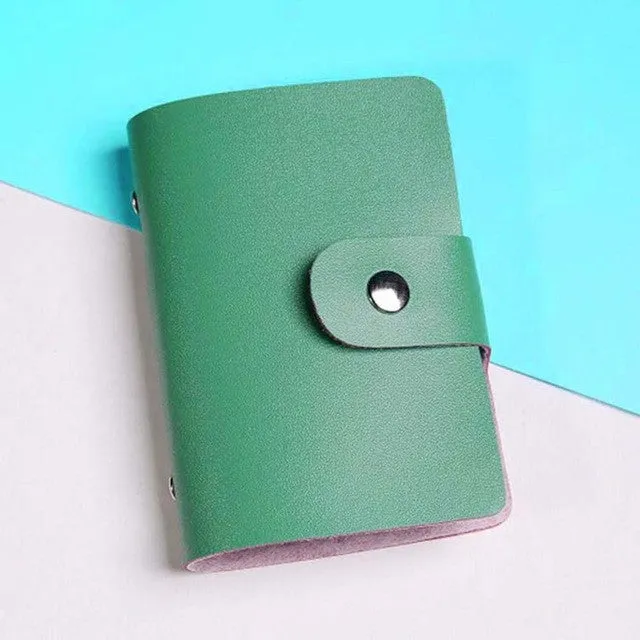 candy color PU Leather Card Case Business Card Holder Men&Women Credit Card Bag ID Card Wallet With American&European Style