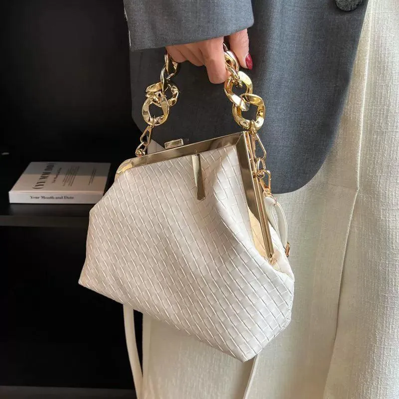 Carauana UNIU SILVER GOLD Knitted Crossbody Bag | Fashion Satchel | NEW 2024 Collection