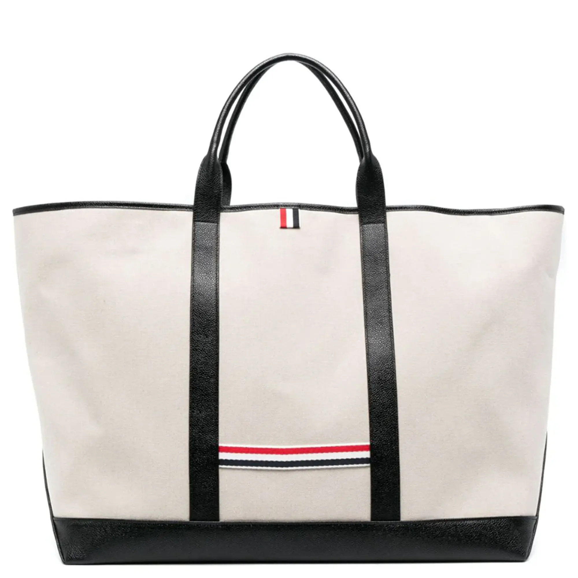 Cotton Canvas Leather Oversized Tool Tote