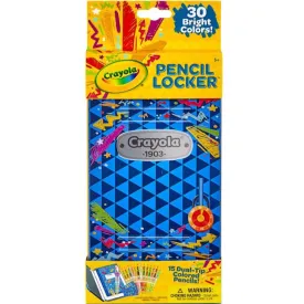 Crayola Colored Pencil Locker 15 Dual Tip Pencils 30 Color