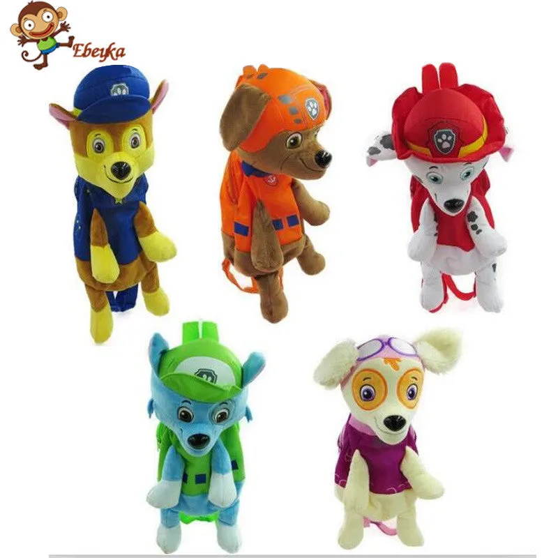 Cute Cartoon Puppy Patrol Plush Backpack 45CM, Children's bags Puppy Dog Patrol Anime Figure Juguetes Kids Toy