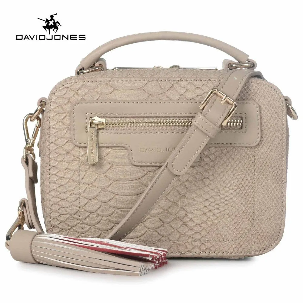 DAVIDJONES women crossbody bags designer bags PU serpentine envelope vintage crossbody shoulder purse evening bags Top-handle