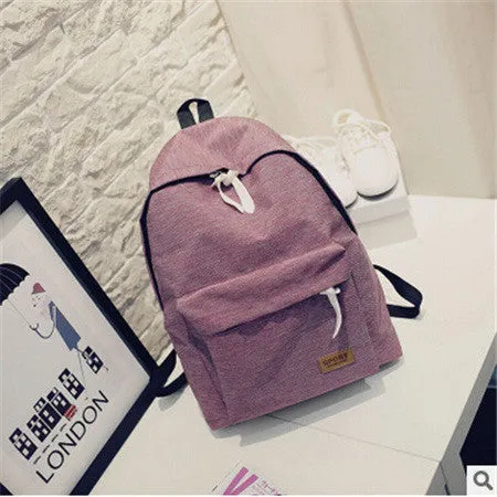 DIDA BEAR 2017 Women Canvas Backpacks Ladies Shoulder School Bag Rucksack For Girls Travel Fashion Bag Bolsas Mochilas Sac A Dos