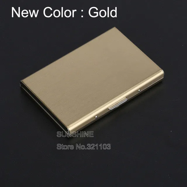 EASTNIGHTS 2017 new arrival High-Grade stainless steel men credit card holder women metal bank card case card box TW2703