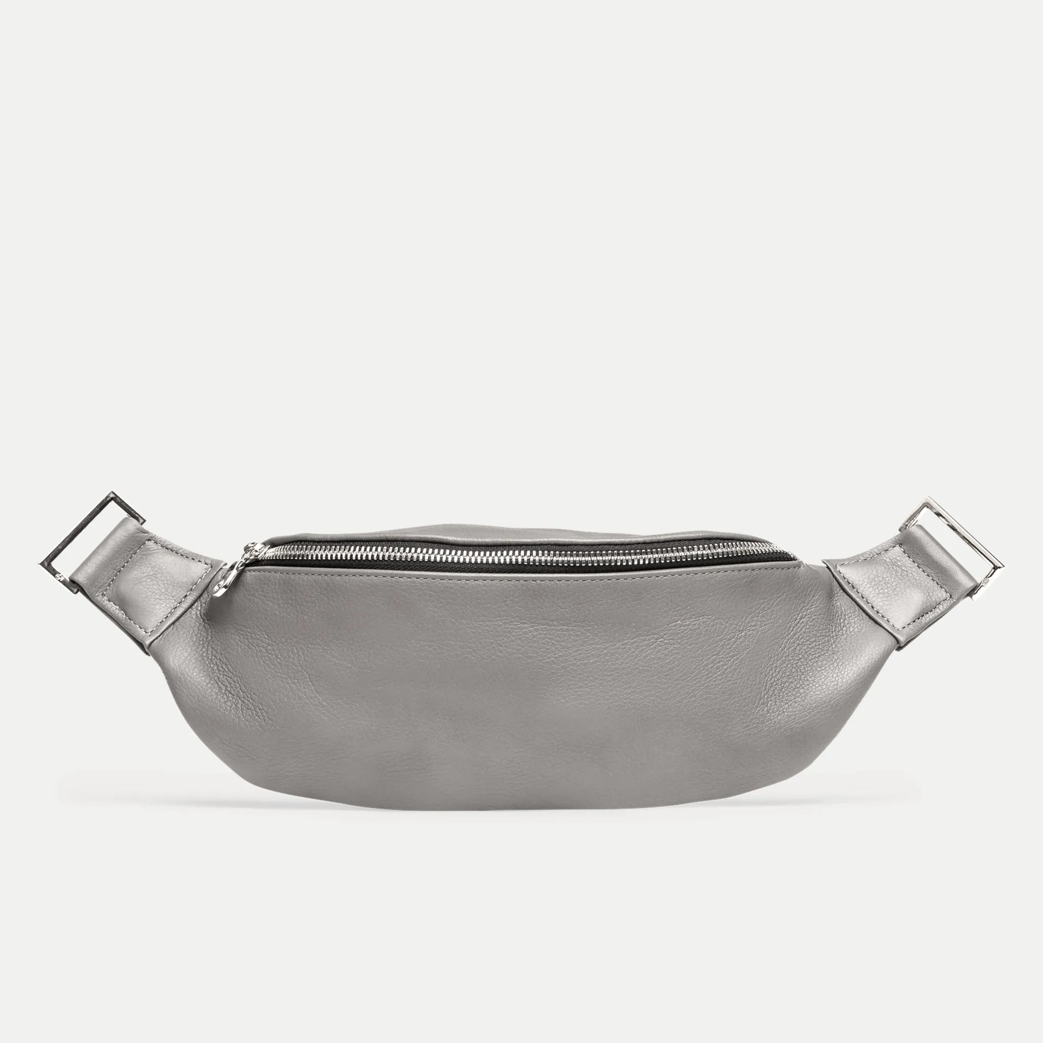 Fanny Pack   Crossbody Bag | Grey   Silver Hardware