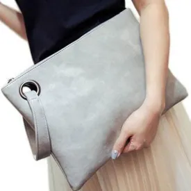 Fashion solid women's clutch bag leather women envelope bag clutch evening bag female Clutches Handbag free shipping