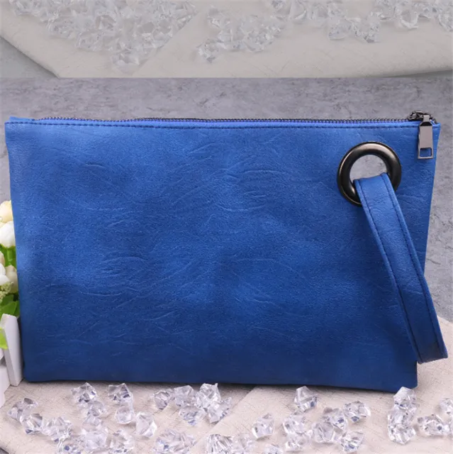 Fashion solid women's clutch bag leather women envelope bag clutch evening bag female Clutches Handbag free shipping