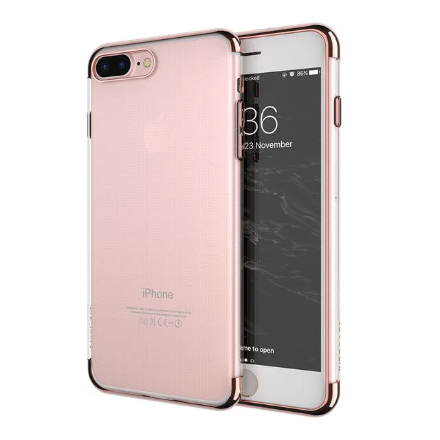 FLOVEME Original For iPhone 7 Plus iPhone 7s Transparent Case For iPhone 6 6S Plus Luxury Phone Cases For iPhone 7 Cover Silicon