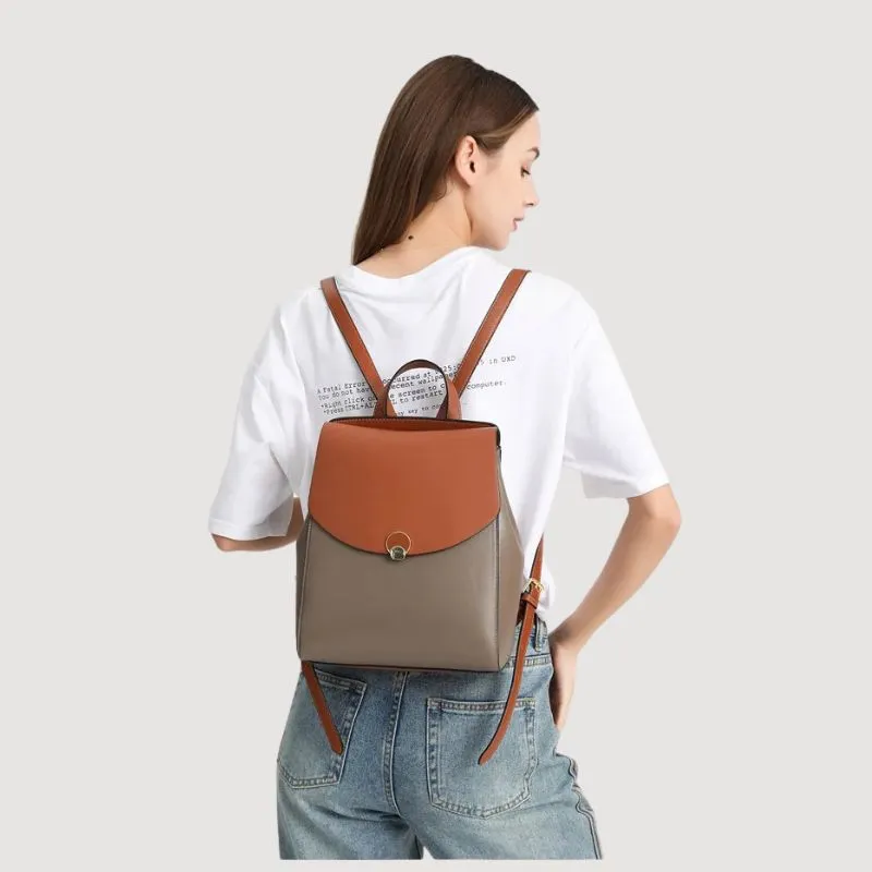 Genuine Cowhide Leather Women's Backpack