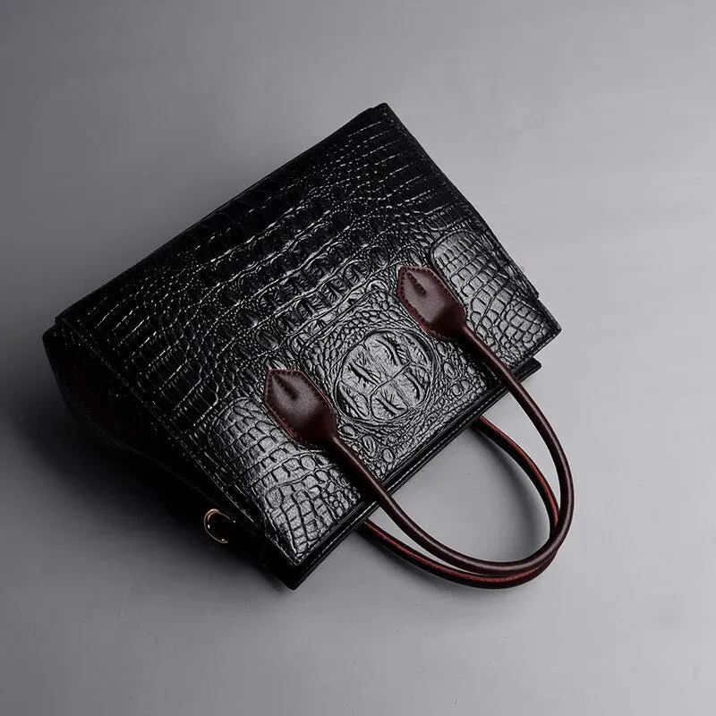 Genuine Leather Luxury  Crocodile Designer Handbag