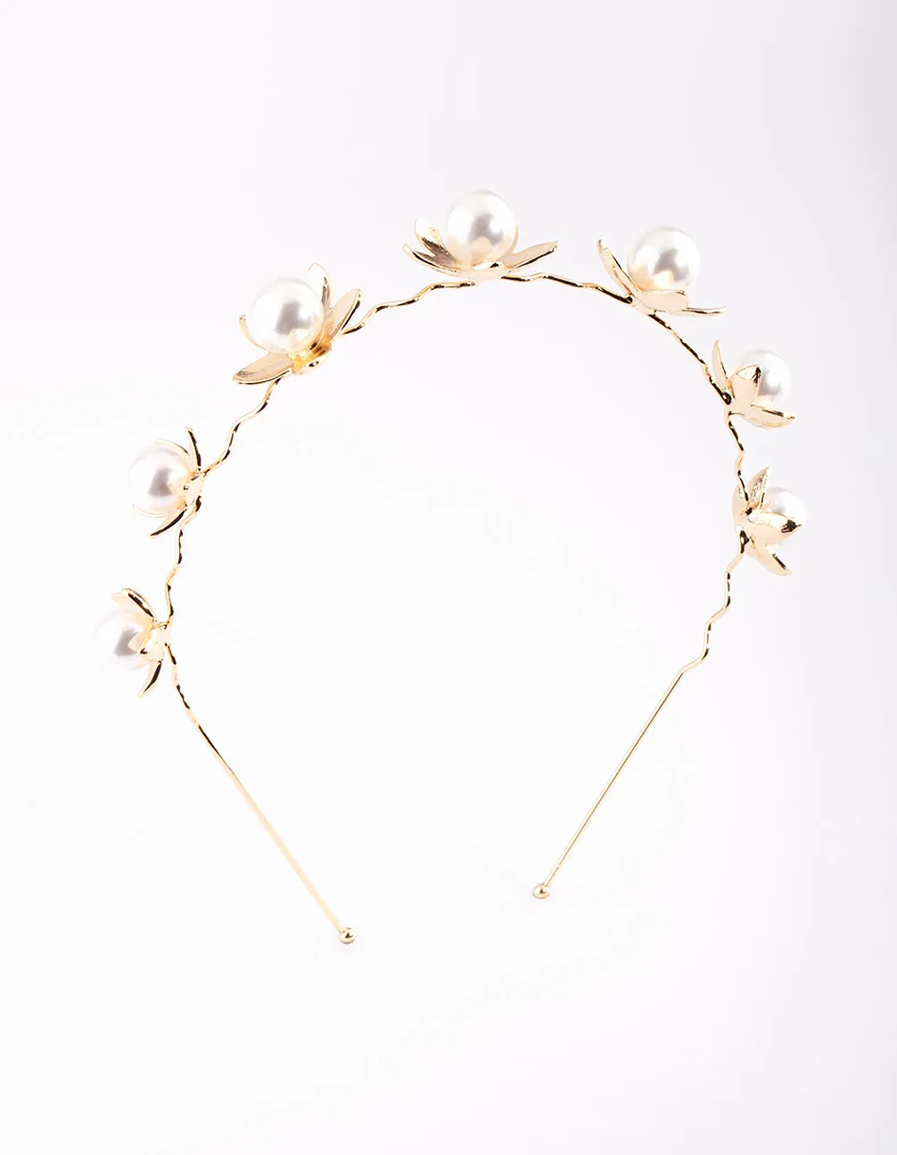 Gold Pearl Headband