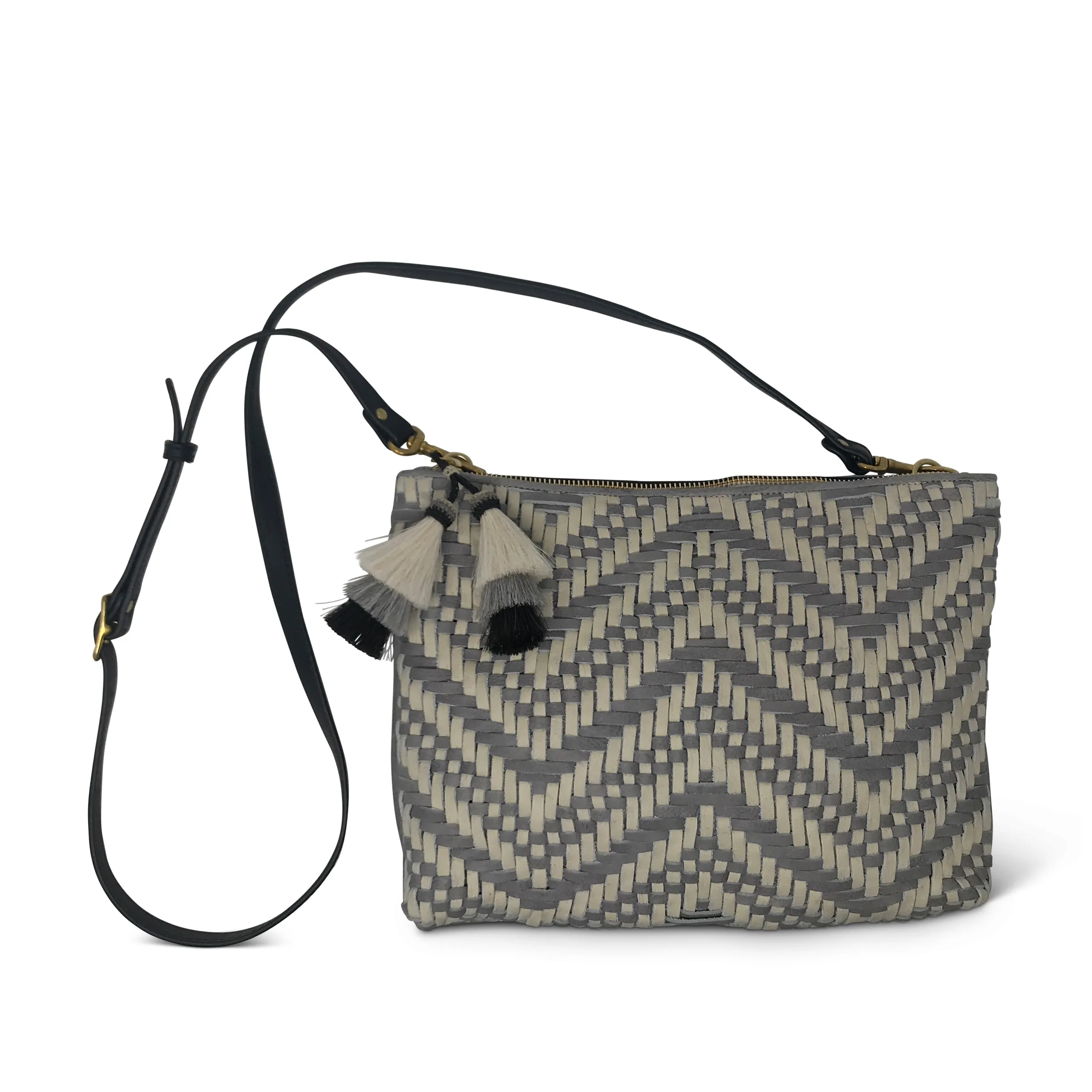 Harford Woven Crossbody - Smoke & Chalk