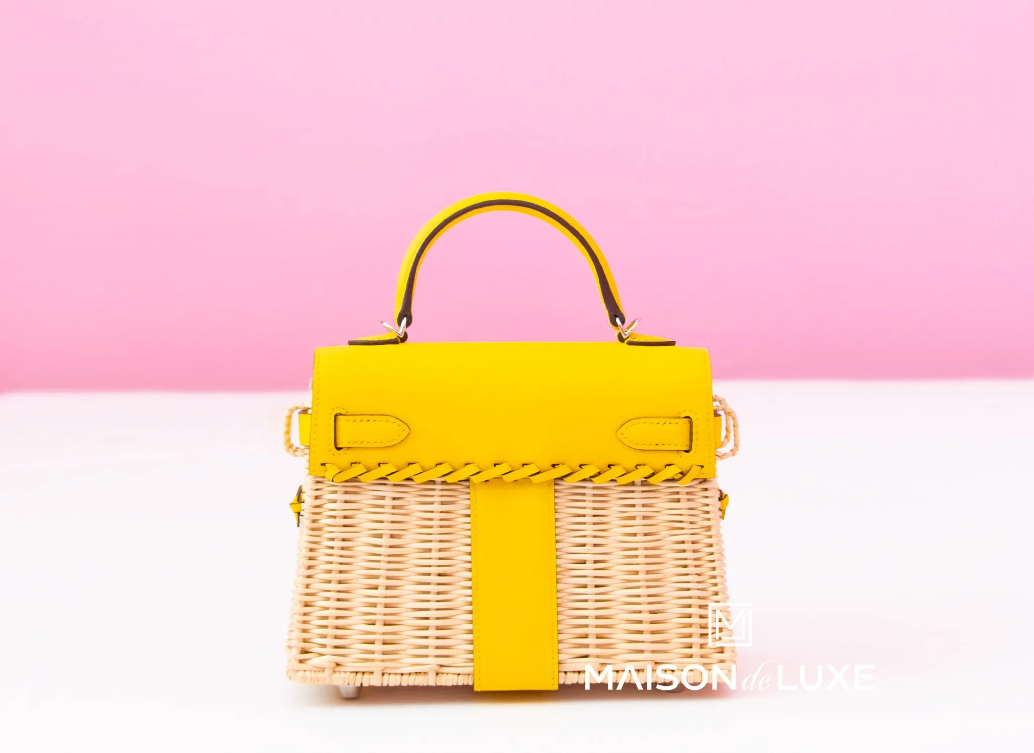 Hermes Jaune de Naples Picnic Mini Kelly Handbag