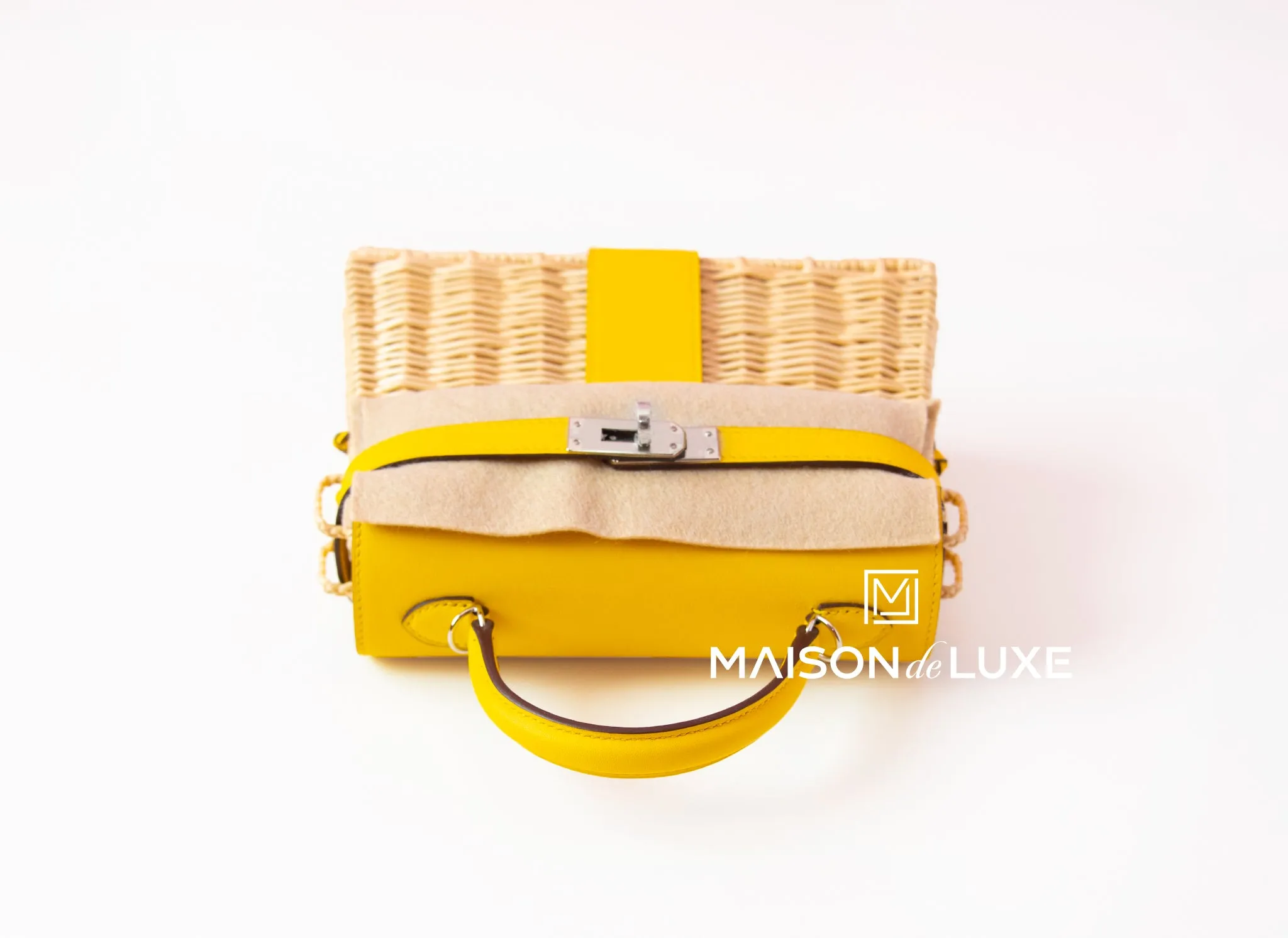 Hermes Jaune de Naples Picnic Mini Kelly Handbag