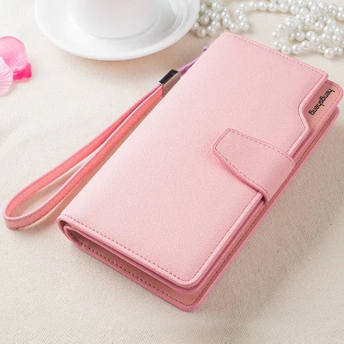 Hot Fashion Female wallets High-quality PU Leather Wallet Women Long Style Cowhide Purse Brand Capacity Clutch Card Holder Pouch