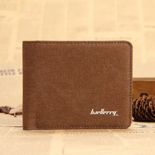 Hot Sale Fashion Men Wallets Quality Soft Linen Design Wallet Casual Short Style 3 Colors Credit Card Holder Purse Free Shipping