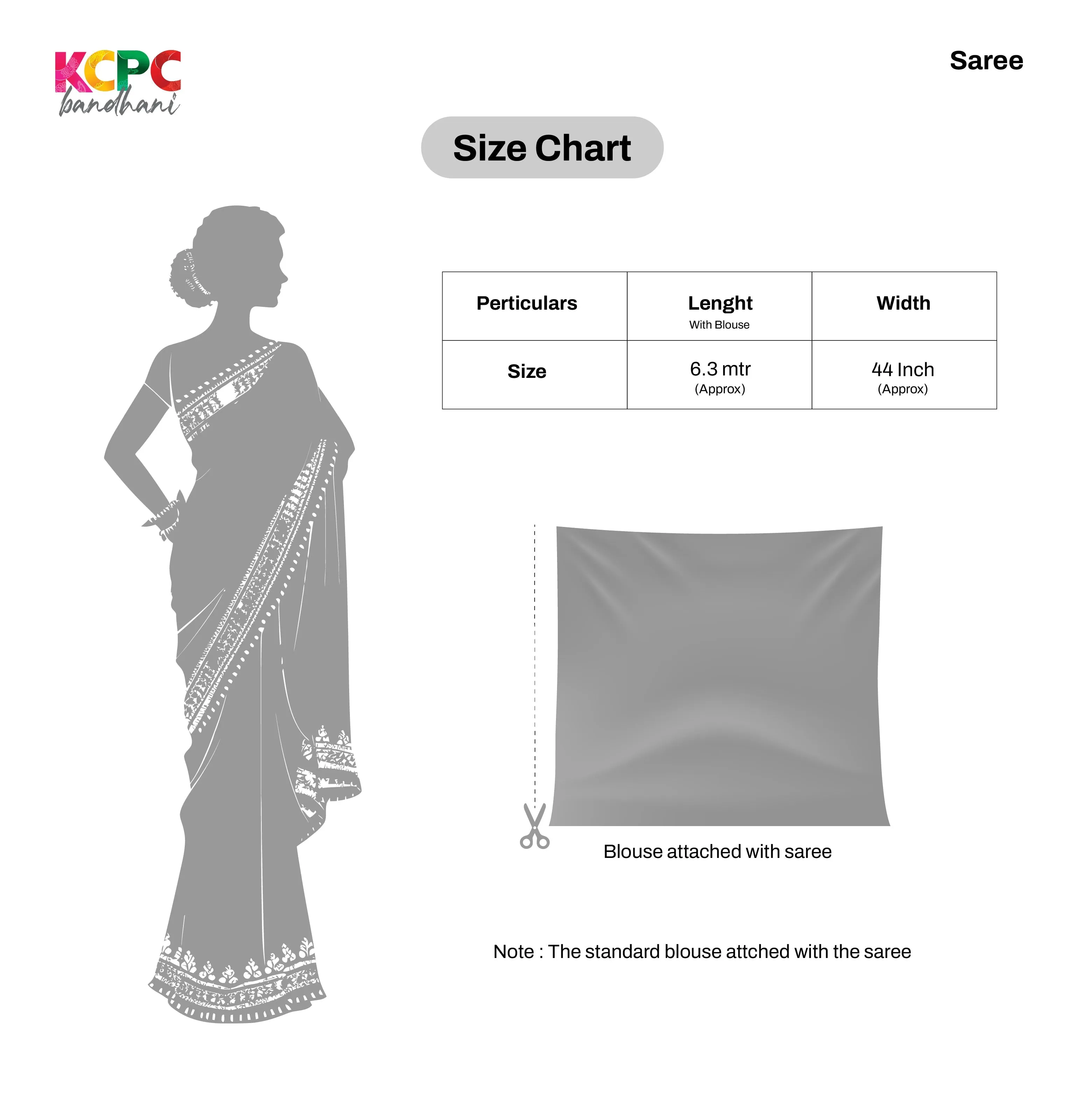 KcPc Latest Georgette Pachrangi Bandhani Gotapatti Saree With Blouse,MHS