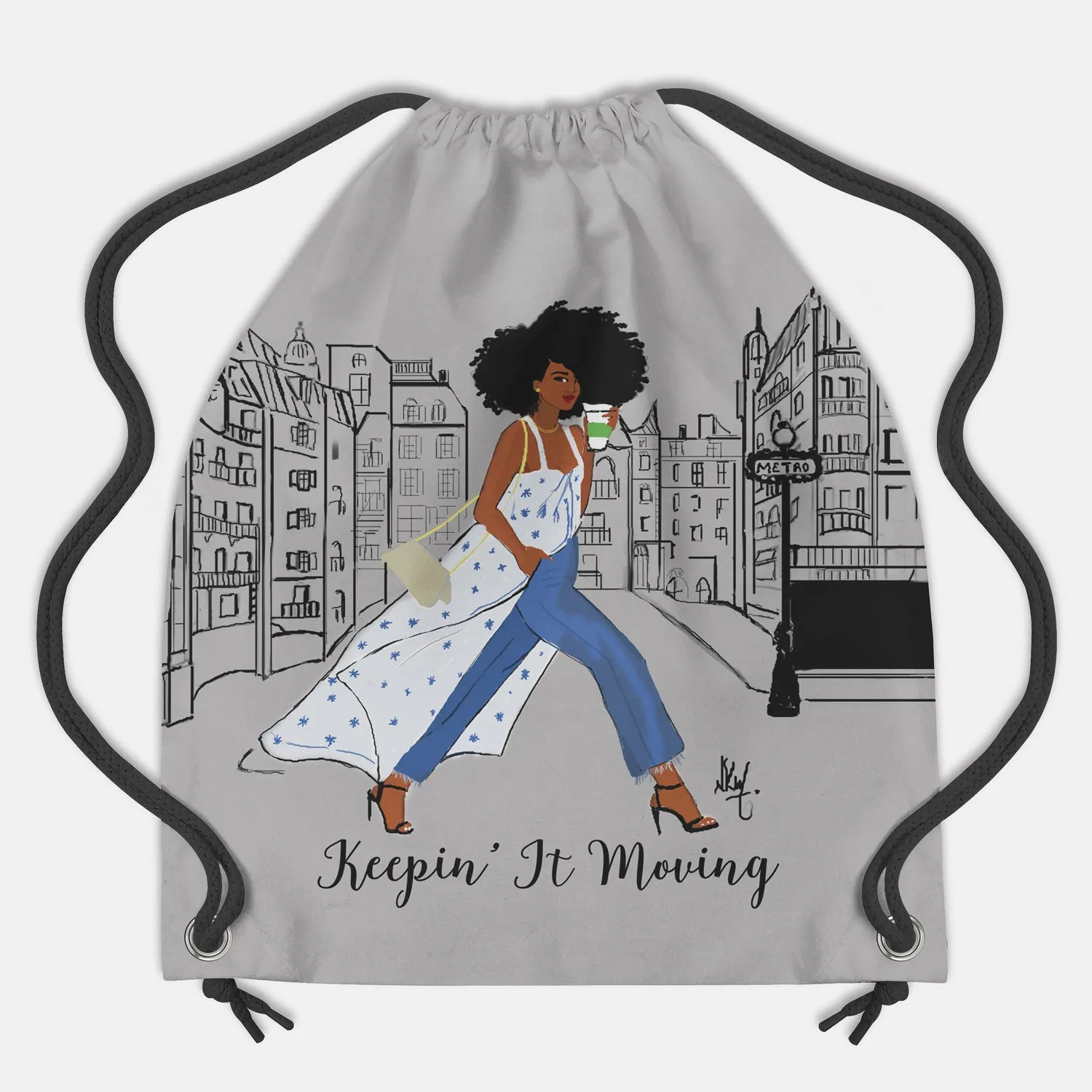 Keepin' it Moving Drawstring Backpack