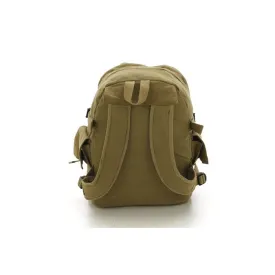 Khaki - Military Vintage Deluxe Backpack with Red China Star Emblem