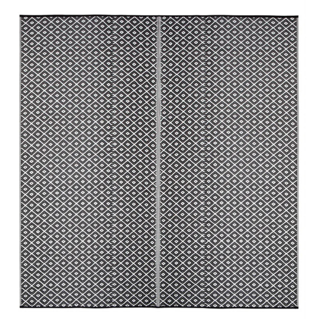 Kimberley Black & White Diamond Reversible Outdoor Picnic Rug