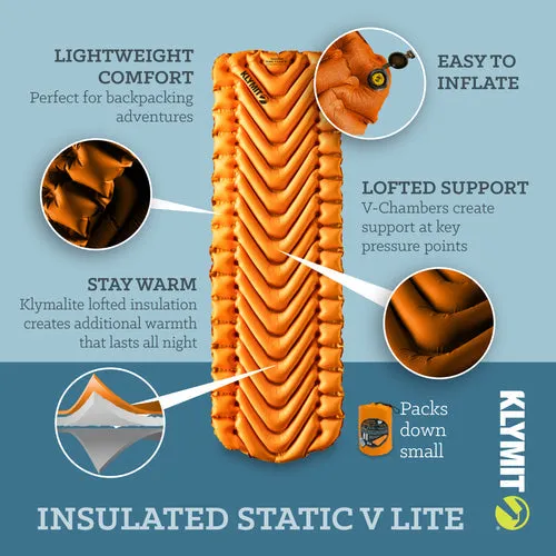 KLYMIT INSULATED STATIC V LITE PAD