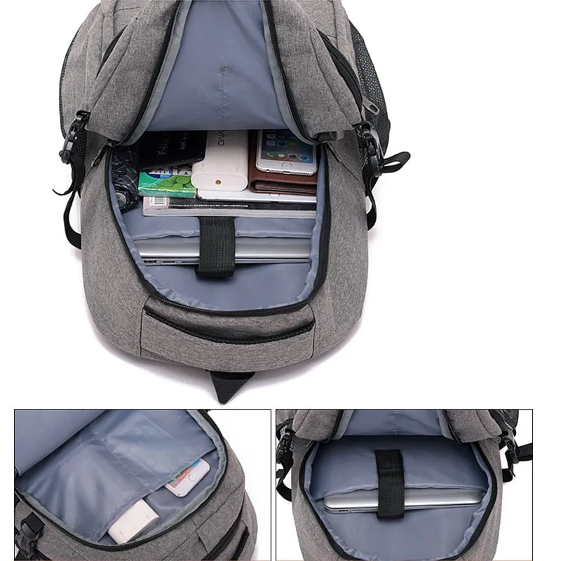 Large Anti-Theft Oxford School 15" Laptop Backpack with USB Charging and TSA Lock