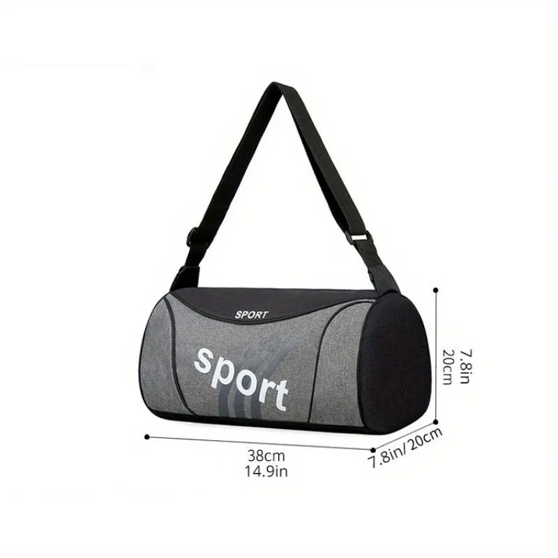 Large Capacity Colorblock Duffle Bag with Easy Zipper Closure