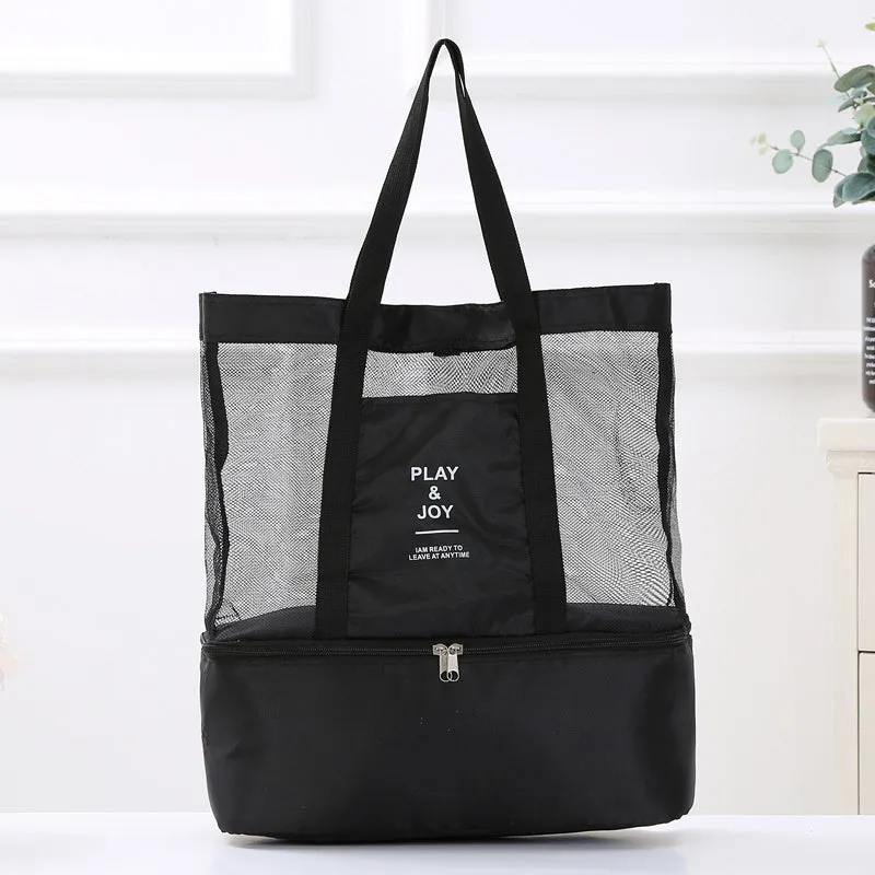 Large Transparent Mesh Bag for Busy Women onthego