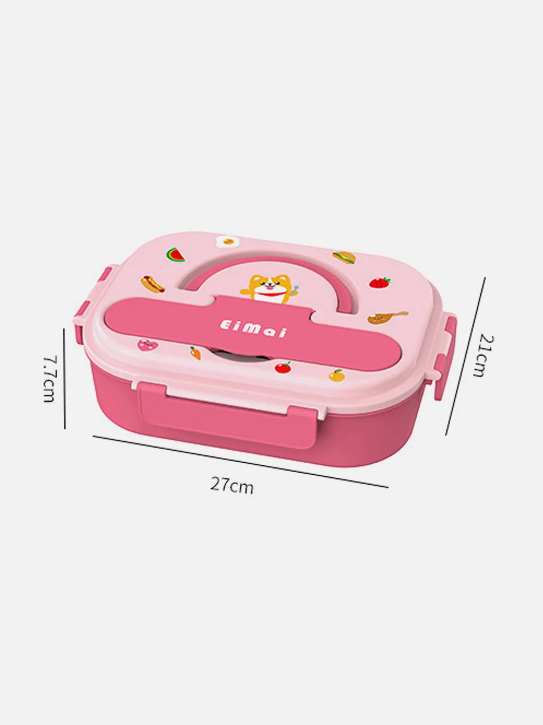 Little Surprise Box Foxy Big Size Stainless Steel Lunch Box with Matching Lunch Bag