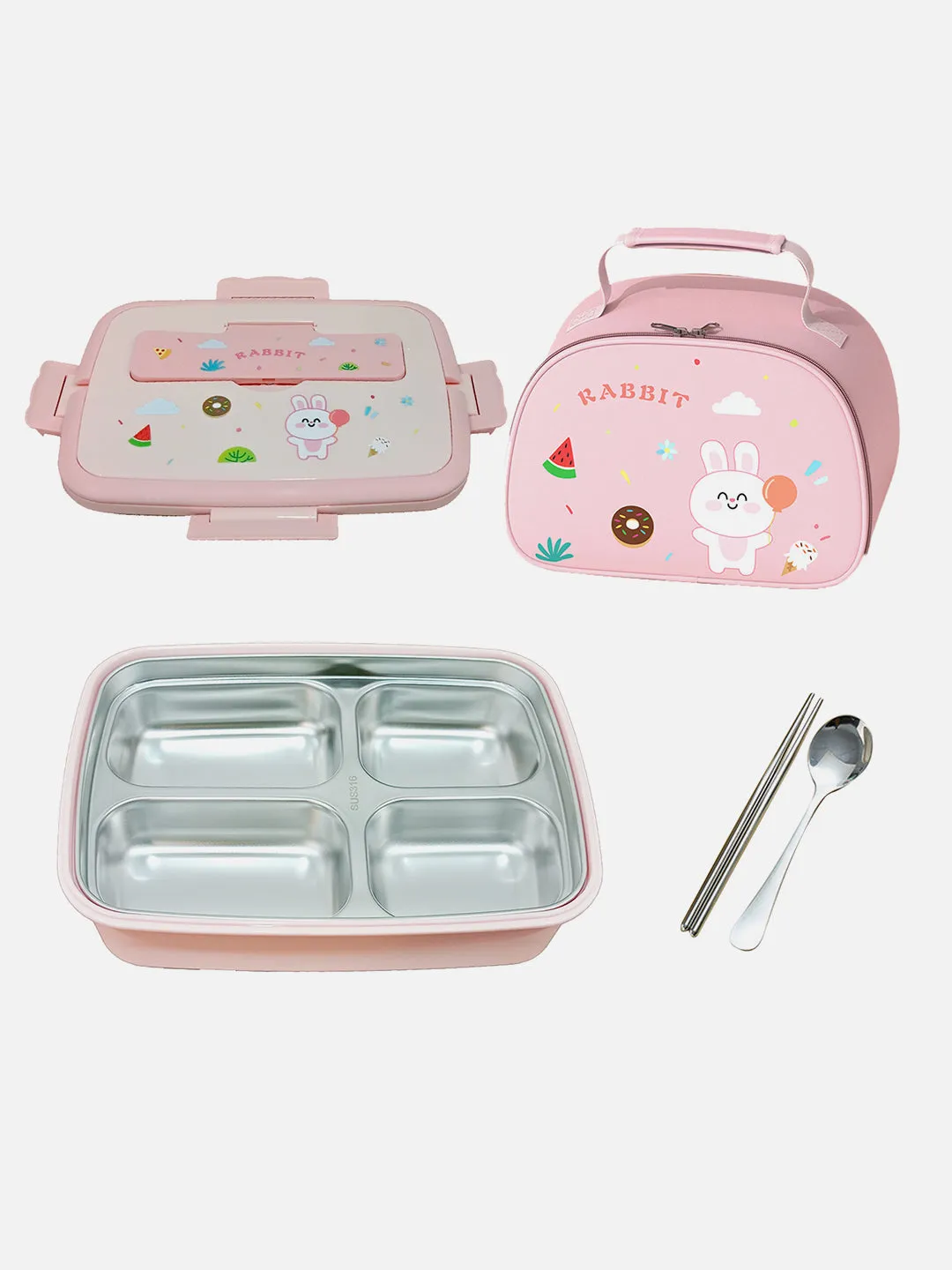 Little Surprise Box Watermelon Big Size Stainless Steel Lunch Box With Lunch Bag