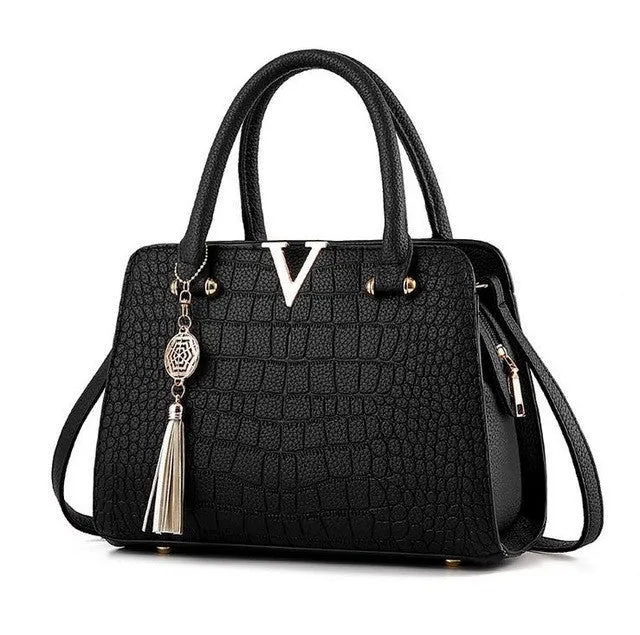 Luxury Crocodile leather women handbags Famous brands designer women messenger bags female fringed shoulder bag women's pouch