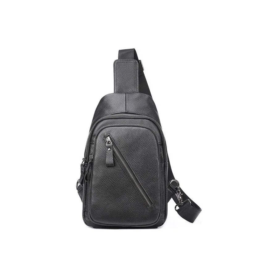 Luxury Saddle Zip Leather Crossbody Bag