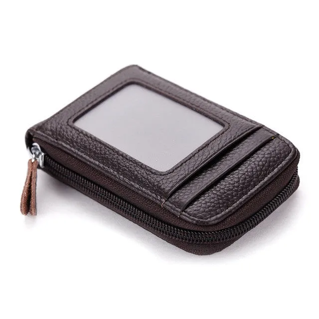 Made of Genuine Leather Men Card Holder Wallets High Quality Female Credit Card Holders Women Pillow Organizer Purse