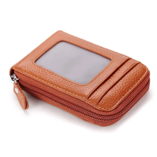 Made of Genuine Leather Men Card Holder Wallets High Quality Female Credit Card Holders Women Pillow Organizer Purse